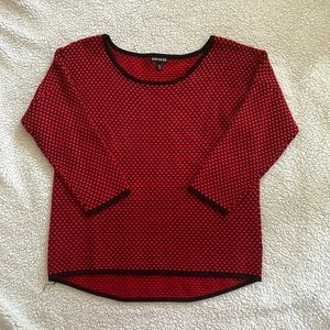 Express, black with red polka dot sweater